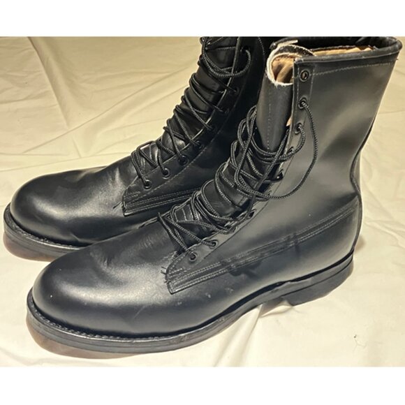 Addison Shoe Company Steel-Toed Combat Boots - Vintage and Authentic - Picture 3 of 14